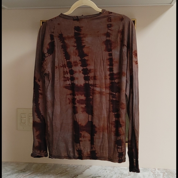 Art of Clothe Brown Long Sleeve T-shirt Tie-dyed - Picture 2 of 11